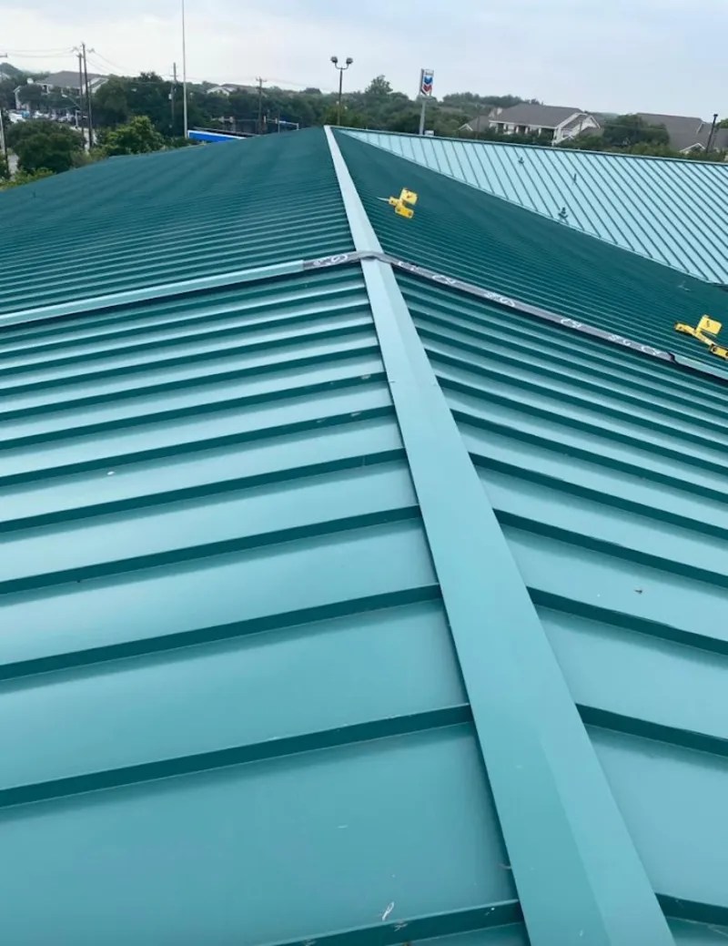 Green commercial metal roof ridge and valley for Metal Roof Repair in Hainesport